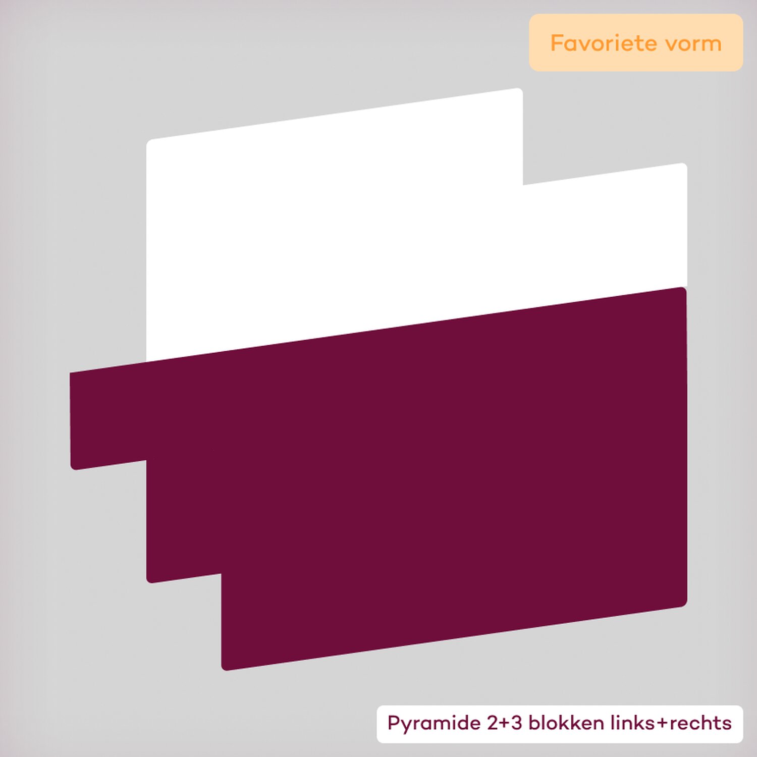 Pyramide 23 blokken linksrechts
